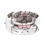 Cute Pug With Glasses Print Car Side Mirror Covers