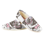 Cute Pug With Glasses Print Casual Shoes
