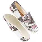 Cute Pug With Glasses Print Casual Shoes