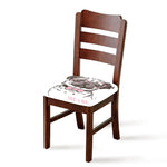 Cute Pug With Glasses Print Chair Cushion Cover