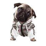 Cute Pug With Glasses Print Dog Zip Up Hoodie