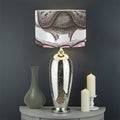 Cute Pug With Glasses Print Drum Lamp Shade