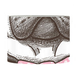 Cute Pug With Glasses Print Drum Lamp Shade