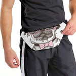 Cute Pug With Glasses Print Fanny Pack