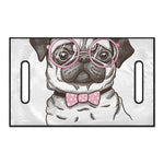Cute Pug With Glasses Print Golf Cart Seat Cover