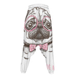 Cute Pug With Glasses Print Hammer Pants