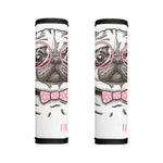 Cute Pug With Glasses Print Handle Covers