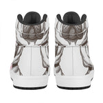 Cute Pug With Glasses Print High Top Leather Sneakers