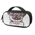Cute Pug With Glasses Print Portable Cooler Travel Case