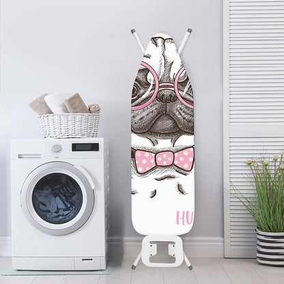 Cute Pug With Glasses Print Ironing Board Cover