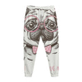 Cute Pug With Glasses Print Jogger Pants