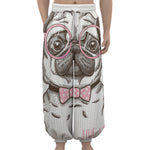 Cute Pug With Glasses Print Lantern Pants