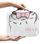 Cute Pug With Glasses Print Leather Bible Cover