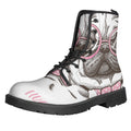 Cute Pug With Glasses Print Lace-Up Boots