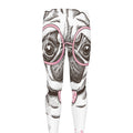 Cute Pug With Glasses Print Men's Leggings