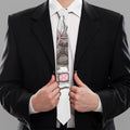 Cute Pug With Glasses Print Necktie