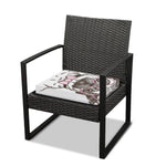 Cute Pug With Glasses Print Outdoor Seat Cushion Cover