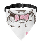 Cute Pug With Glasses Print Over The Collar Dog Bandana