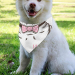 Cute Pug With Glasses Print Over The Collar Dog Bandana