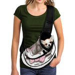 Cute Pug With Glasses Print Pet Sling Carrier