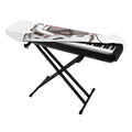 Cute Pug With Glasses Print Piano Keyboard Cover