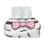 Cute Pug With Glasses Print Rectangle Tissue Box Cover