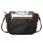 Cute Pug With Glasses Print Saddle Bag