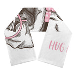 Cute Pug With Glasses Print Scarf