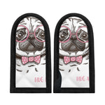 Cute Pug With Glasses Print Skillet Handle Cover