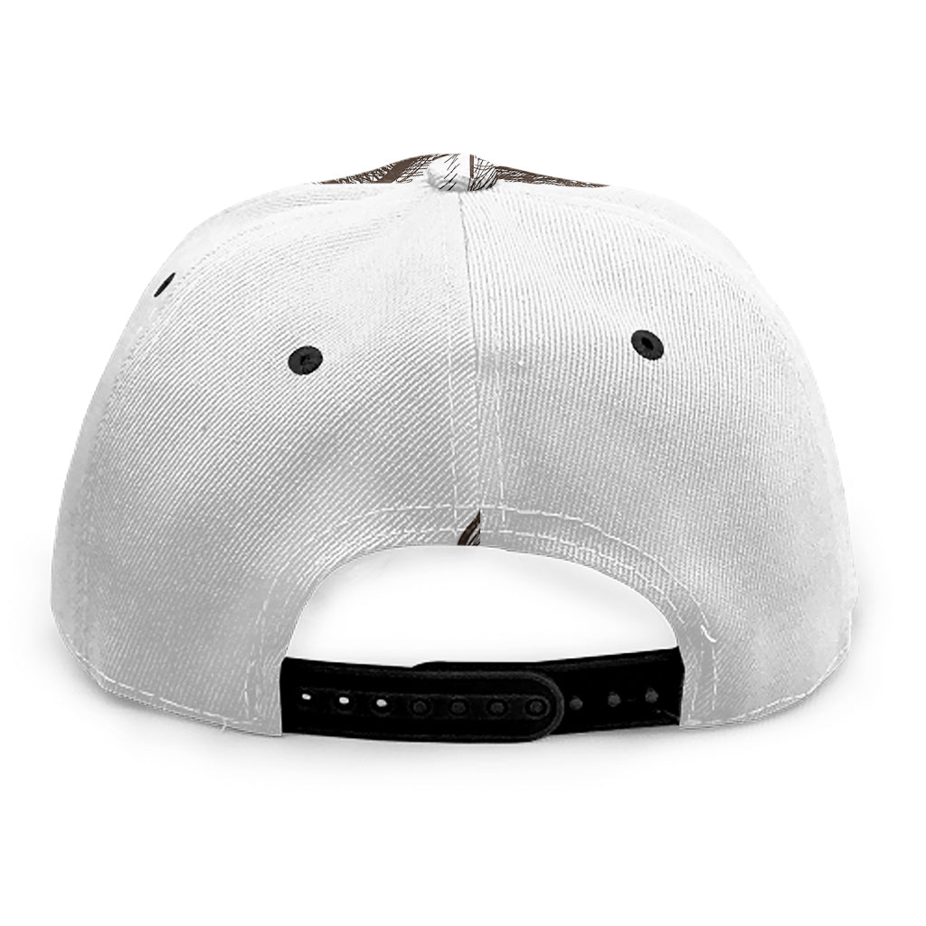 Cute Pug With Glasses Print Snapback Cap