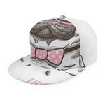 Cute Pug With Glasses Print Snapback Cap