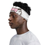 Cute Pug With Glasses Print Sports Headband
