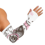 Cute Pug With Glasses Print Sun Protection Arm Sleeves