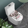 Cute Pug With Glasses Print Toilet Lid Cover