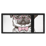 Cute Pug With Glasses Print Trifold Wallet