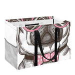 Cute Pug With Glasses Print Utility Tote Bag