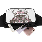 Cute Pug With Glasses Print Waist Bag