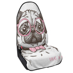 Cute Pug With Glasses Print Waterproof Car Seat Cover