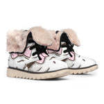 Cute Pug With Glasses Print Winter Boots