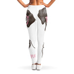 Cute Pug With Glasses Print Women's Leggings