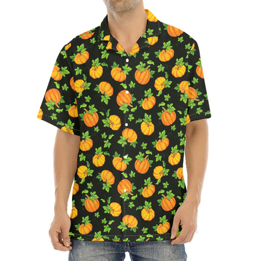 Cute Pumpkin Pattern Print Aloha Shirt