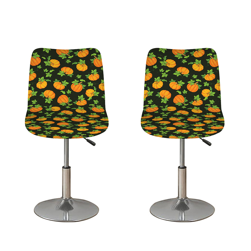 Cute Pumpkin Pattern Print Bar Stool Covers