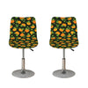 Cute Pumpkin Pattern Print Bar Stool Covers