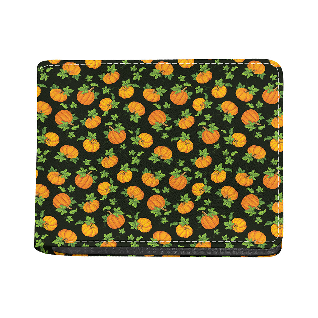 Cute Pumpkin Pattern Print Bifold Wallet