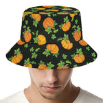 Cute Pumpkin Pattern Print Bucket Hat