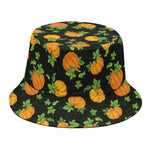 Cute Pumpkin Pattern Print Bucket Hat