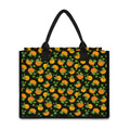 Cute Pumpkin Pattern Print Canvas Tote Bag