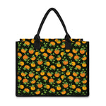 Cute Pumpkin Pattern Print Canvas Tote Bag