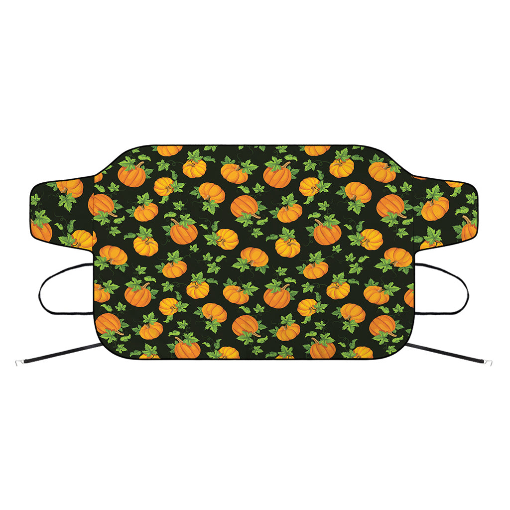 Cute Pumpkin Pattern Print Car Windshield Snow Cover