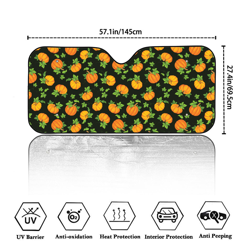 Cute Pumpkin Pattern Print Car Windshield Sun Shade